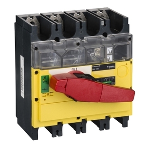 Interruttore Sezionatore Visibile SCHNEIDER ELECTRIC Compact INV320 31189 320A Giallo con Maniglia Rotante Rossa 4 Pollici - Product Image 1