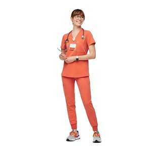 Short Sleeve Unisex Surgical Scrub <b>Sets</b> Hospital <b>Doctors</b> Suits Nurse Uniform Professional Polyester Cotton Hospital Uniforms - Product Image 1