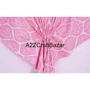 Wholesale <b>Indian</b> Floral Cotton <b>Kaftan</b> Dress For Women Short Beach Cover-Up Tassel Flared Hem Modern Fit For Summer Autumn - Product Image 4