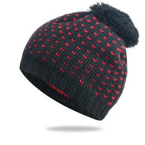 หมวกไหมพรมปอมปอมปอมขี้เล่นใส่ได้ทั้งชายและหญิงผ้าถักให้ความอบอุ่นแบบลำลองสำหรับฤดูหนาว - Product Image 1