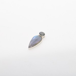 Pendentif en argent sterling 925 de qualité supérieure, tendance, serti de labradorite en forme de poire, collier de haute qualité, cadeau unisexe - Product Image 1