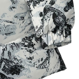 Veste matelassée d'hiver tendance, col montant, logo sur le devant, légère, chaude, vêtements d'extérieur, impression couleur, streetwear - Product Image 5