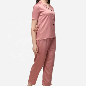 Nuevo diseño de ropa de dormir para mujer, conjunto de ropa de dormir de 2 piezas, pijama para el hogar, traje de noche transpirable de diseñador, ropa de dormir para mujer, servicios OEM - Product Image 1