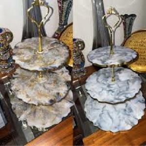 อุปกรณ์จัดแสดงเค้กงานแต่งงานแบบตั้งทำจากเรซินของผู้จัดจำหน่ายชั้นนำสำหรับทำเค้กจาก100% - Product Image 3