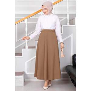 Mevlana Long Hijab Falda en Latte - Product Image 4