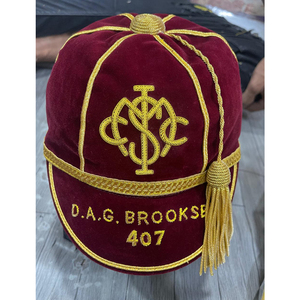 Meilleures casquettes Rugby Traditional Honours, casquette Baggy Cricket avec tresse et pompon en argent - Product Image 1