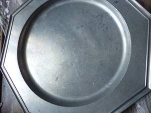 Nouvelle conception de forme hexagonale assiette de charge décorative plaquée blanche assiette de service en métal artisanale de forme ronde pour la maison et l'hôtel - Product Image 5