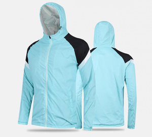 Coupe-vent de football double couche imperméable et coupe-vent Veste d'entraînement à fermeture éclair complète Veste coupe-vent de sport pour hommes - Product Image 4