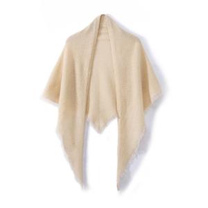 Chal de Lana Cálido con Flecos Ecológico para Mujer, Nuevo Modelo de Invierno, Venta al Por Mayor del Fabricante - Product Image 3