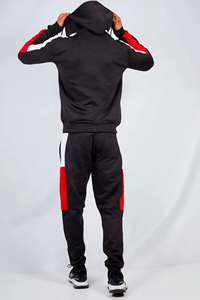 Nouvel arrivage de survêtements de football pour hommes personnalisés ensemble de survêtements de jogging uni zippé en polaire à logo pour hommes sweats à capuche - Product Image 6