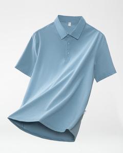 Polo informal para hombre, malla de enfriamiento antibacteriana 7A para ropa de verano con decoración de botones, polos - Product Image 1