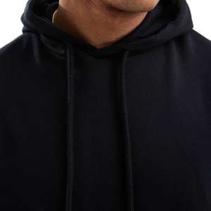 Sweat-shirts unisexes en molleton noir foncé de qualité supérieure 100% coton, lourds, thermiques, confortables et élégants pour hommes - Product Image 5