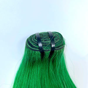 Vente en gros Prix d'usine Cheveux de couleur verte à trame droite 100% Extensions de cheveux vietnamiens de haute qualité - Product Image 3