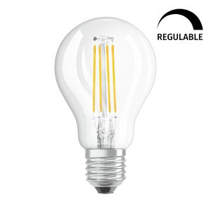 Lámpara Esférica de Cristal LED Transparente, Regulable, E27, 5W, 2700K, 470Lm (Osram 4058075436800) - Product Image 1