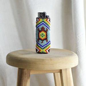 Eco-friendly Beaded <b>Lighter</b> Covers With Intricate Embroidery Lightweight Case for DIY Use Top Top Beaded Handmade <b>Lighter</b> Cover - Product Image 2
