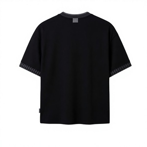 T-shirts amples vintage pour hommes 100 % coton, imprimés sérigraphiés avec motif frontal, en tissu tricoté à motif lettres, respirants - Product Image 2