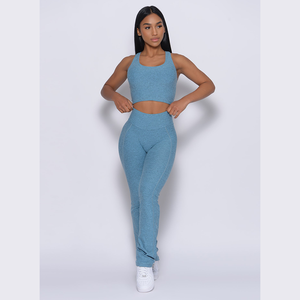 Durable bébé bleu tous les jours entraînement Scrunch Butt Leggings respirant taille haute et vêtements actifs mode Gym Leggings pour les femmes - Product Image 3
