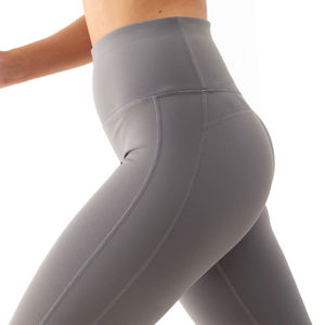 Pantalons de yoga taille haute personnalisés avec logo pour femmes, vêtements de sport en élasthanne de haute qualité, solides, pour la salle de sport, entraînement, lifting des fesses, taille élastique - Product Image 5