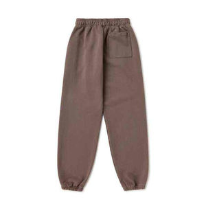 Pantalon de jogging décontracté pour homme, tendance streetwear, poids moyen, anti-froissement, fermeture éclair, ample, lavage clair, en molleton de coton, effet usé - Product Image 4