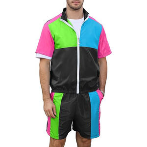 2025 Custom Embroidery Men's High Quality Nylon Jogging <b>Suit</b> Breathable Zipper Two Piece <b>Short</b> Windbreaker Set Printed Winter - Product Image 1