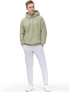 Sudadera con Capucha Ligera de Alta Calidad para Hombre, Sudadera de Invierno de Felpa, Hombros Caídos, Talla Grande, 100% Algodón - Product Image 6