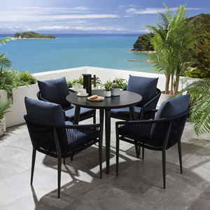 Ensemble de table à manger ronde en marbre Ensembles de jardin extérieur Meubles de patio-Mila - Product Image 2