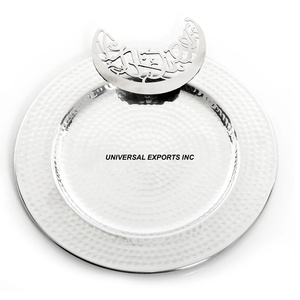 Nueva bandeja de chocolate de metal con acabado en plata hecha a mano, bandeja de chocolate martillado decorativa elegante, bandeja de chocolate hecha a mano de lujo - Product Image 1
