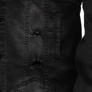 Vestes en jean non doublées à coupe Cowboy pour hommes, taille-XXL-Veste universitaire décontractée chaude d'hiver en denim - Product Image 6
