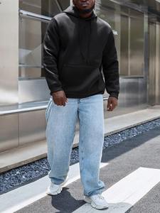 Vente en gros de pull-over de haute qualité pour l'hiver avec logo personnalisé sweat à capuche décontracté en coton et molleton épais pour hommes - Product Image 3