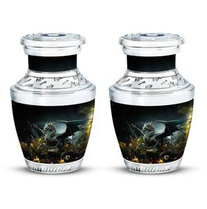 Urna de dragón guardián para cenizas Urna de entierro de aluminio moderna decorativa personalizada para adultos Disponible en tamaños grandes y pequeños - Product Image 6