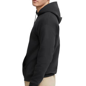 Sweat à capuche en molleton noir 450 GSM, sweat à capuche ample en coton à manches longues, imprimé, surdimensionné, pour hommes - Product Image 1