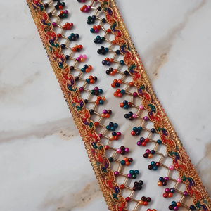 Garnitures de travail en dentelle à paillettes et perles chics pour femmes vêtements ethniques fabricants de vêtements commandes en gros acceptées expédition rapide - Product Image 3