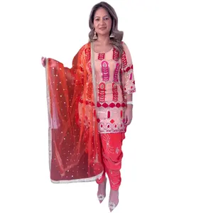 عيد رمضان خاص السلوار كاميز جاهزة ، بدلة باكستانية قابلة للتخصيص مع بنطالون نمط دوتي ، ملابس هندية تقليدية للنساء
