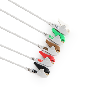 Kompatibel untuk Drrraeger porta-fib III sekali pakai ECG Leadwire sistem kabel 6 5 memimpin pita klip AHA Ecg kabel - Product Image 3