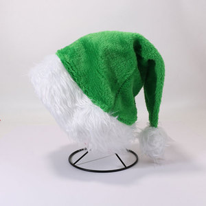 Gorro de terciopelo con logotipo personalizado, gorro de fiesta de Navidad, cómodo gorro de invierno de terciopelo verde para adultos y niños, gorro de Navidad - Product Image 5