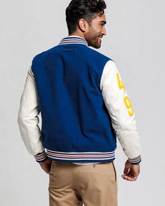 Venta al por mayor de alta calidad OEM parche bordado hombres mangas universitarias personalizado Streetwear béisbol Letterman Varsity chaqueta - Product Image 3