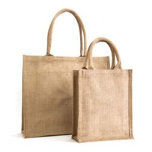 Sacs cabas en toile de jute de taille personnalisée sac de plage en jute sac de shopping en jute de chanvre pour mariage - Product Image 5