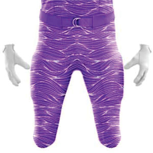 Conjunto de uniforme de fútbol americano personalizado para hombre, Morado, blanco, transpirable, duradero, sarga, cosido, Jersey, pantalones, nombre frontal corto - Product Image 5