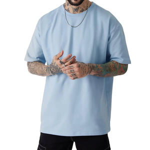 Camiseta de gran tamaño con hombros Caídos para hombre de alta calidad personalizada, ropa de calle, camisetas de algodón de microfibra con patrón impreso - Product Image 6