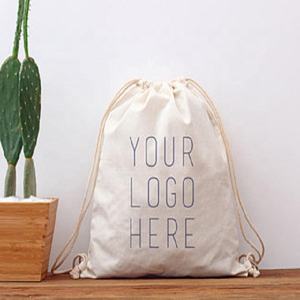 Wholesale Custom Printed Drawstring Pouch Cotton Cosmetic Pouch <b>Gift</b> <b>Bag</b> Cotton Muslin <b>Bag</b> - Product Image 6