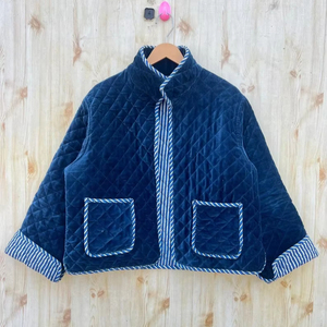 Bohemian Velvet Cotton Quilted <b>Jacket</b> for <b>Women</b> Reversible <b>Short</b> Party Coat Quilted Coat Bridesmaid Gifts Winter <b>Women</b> Outerwear - Product Image 1