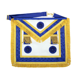 Tablier maçonnique le plus populaire avec franges Tablier complet provincial artisanal à bas prix (rosettes) - Product Image 1