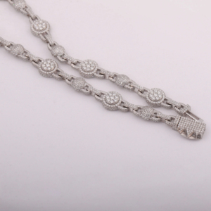 Chaîne de bijoux de luxe de haute qualité, style hip-hop, plaquée or, collier VVS Leb cultivé, pour hommes et femmes - Product Image 4