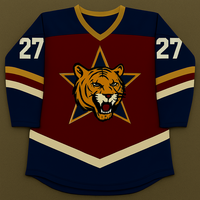 Jersey Hoki Es Berkualitas Tinggi, Desain Sublimasi Custom, Harga Terjangkau, Bordir Jersey Hoki Es