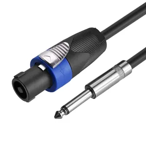 Speakon至1/4公英寸音频放大器连接重型软线6.35毫米立体声音频连接器