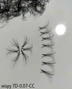 Extensions de cils synthétiques faites à la main Nhu Y Professional 7D Wispy Black Full Volume de l'usine du Vietnam, épaisseur 0,05-0,10 mm - Product Image 4