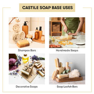 Base de savon de Castille artisanal en flocons solides ou en barre, naturel, blanchissant et antiseptique pour les soins de la peau et l'utilisation en bain/toilette - Product Image 4