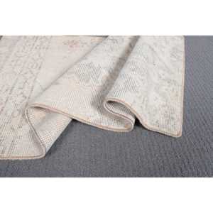 Turkish Vintage Rug, 1.6x3.3 ft Rug, <b>Brown</b> Plants & trees <b>Wool</b> Rug - Product Image 5