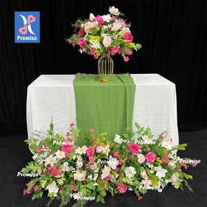 Promise Synthetic <b>Flowers</b> for Decoration Full of Spring <b>Artificial</b> <b>Flower</b> Runner Wedding Table Centerpiece - Product Image 1