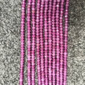 Natural Tourmaline Beaded <b>Necklace</b> 4mm Faceted Tourmaline Beads <b>Necklace</b> <b>Pink</b> Tourmaline Beads <b>Necklace</b> Sterling silver clasp - Product Image 3